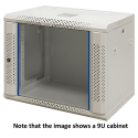 19" wall cabinet TOTEN, 12U, 600x450, glass door, baltas / WS64126000/ 19-W6412V