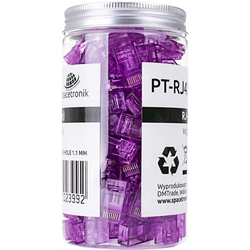 Spacetronik RJ45 plug, bandwidth, cat. 6 UTP PT-RJ456UP-1, 100 pcs. – 3