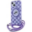 Case Karl Lagerfeld KLHMP15SHCKCKLCU iPhone 15 / 14 / 13 6.1" purple/purple hardcase IML Crossbody Monogram Karl & Choupette Hea Case Karl Lagerfeld KLHMP15SHCKCKLCU iPhone 15 / 14 / 13 6.1" purple/purple hardcase IML Crossbody Monogram Karl & Choupette Hea