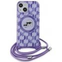 Case Karl Lagerfeld KLHMP15SHCKCKLCU iPhone 15 / 14 / 13 6.1" purple/purple hardcase IML Crossbody Monogram Karl & Choupette Hea Case Karl Lagerfeld KLHMP15SHCKCKLCU iPhone 15 / 14 / 13 6.1" purple/purple hardcase IML Crossbody Monogram Karl & Choupette Hea
