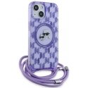 Dėklas Karl Lagerfeld KLHMP15SHCKCKLCU iPhone 15 / 14 / 13 6.1" violetinė/violetinė hardcase IML Crossbody Monogram Karl & Choup Dėklas Karl Lagerfeld KLHMP15SHCKCKLCU iPhone 15 / 14 / 13 6.1" violetinė/violetinė hardcase IML Crossbody Monogram Karl & Choup