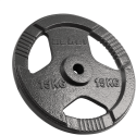 Ketaus svarelių rinkinys 2x15kg, skylė 31mm, plokštė su rankenomis, REBEL ACTIVE