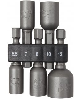 Set of magnetic heads for hexagonal screws 5 pcs 5.5 / 7/8/10 / 13mm Decomposition
