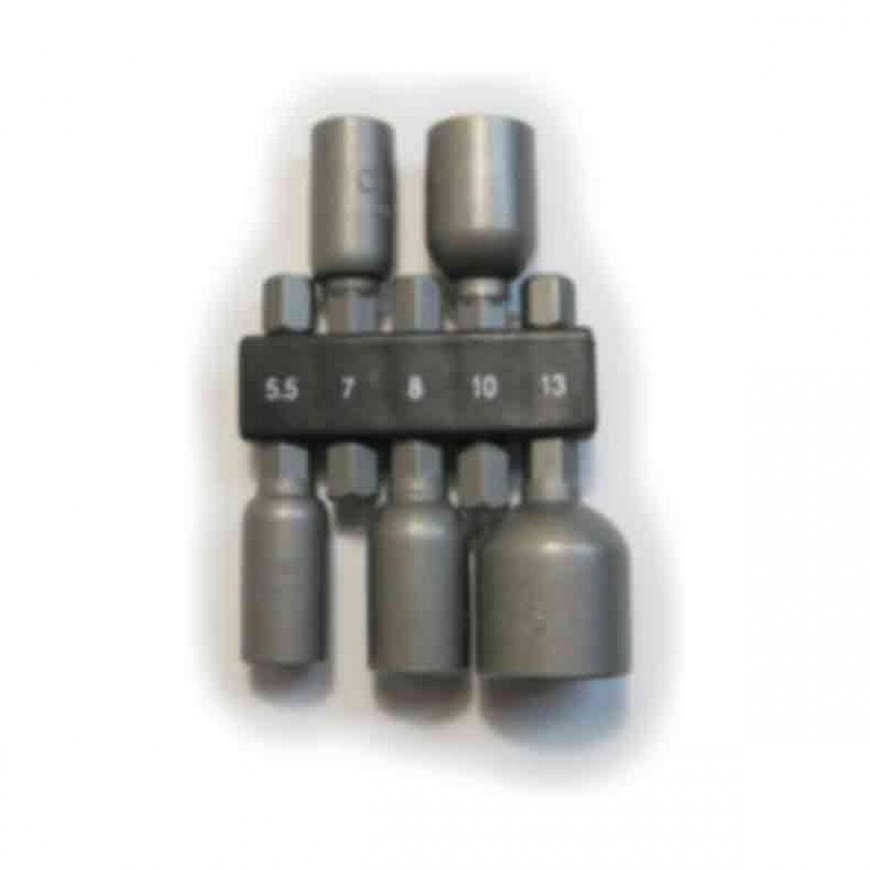 Magnetinių galvučių šešiakampiams sraigams rinkinys 5 vnt 5,5/7/8/10/13mm Irimo – 3