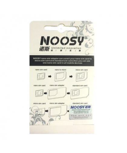 Noosy 3in1 SIM Card Adapter All Way From - Nano - Micro - Standart SIM (Blister) – 3