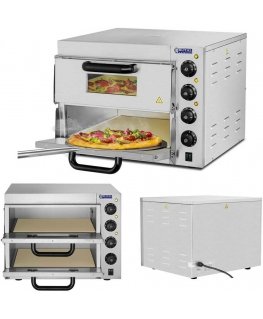 Electric oven Professional double pizza oven 2 x 40cm 3000W 230V Royal Catering