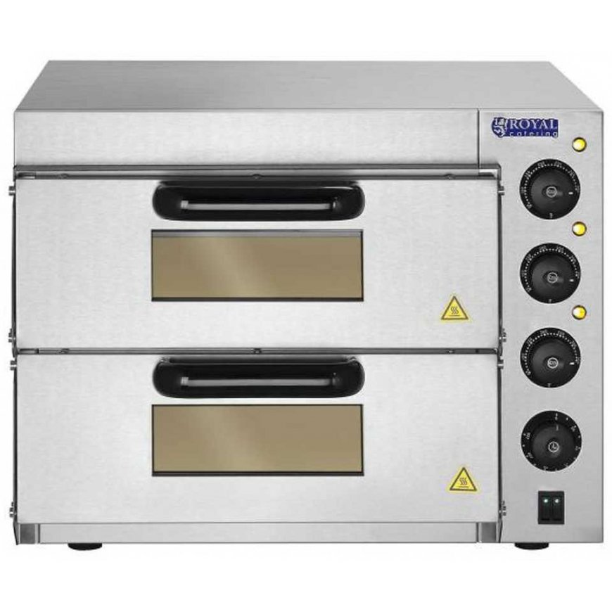 Elektrinė krosnelė Profesionali dviguba picos orkaitė 2 x 40cm 3000W 230V Royal Catering – 4