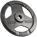Set of cast iron weights 2x10kg, hole 31mm, plate with handles, REBEL ACTIVE Set of cast iron weights 2x10kg, hole 31mm, plate with handles, REBEL ACTIVE