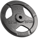 Cast iron load 20kg, hole 31mm, plate with handles, REBEL ACTIVE Cast iron load 20kg, hole 31mm, plate with handles, REBEL ACTIVE