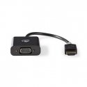 Nedis CCBW34900AT02 videokaapeli-adapteri 0,2 m VGA (D-Sub) HDMI-tyyppi A (vakio) Antrasiitti Nedis CCBW34900AT02 videokaapeli-adapteri 0,2 m VGA (D-Sub) HDMI-tyyppi A (vakio) Antrasiitti