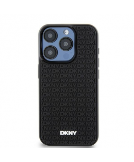 Case DKNY DKHCP15S3DRPWK iPhone 15 / 14 / 13 6.1" black/black hardcase 3D Rubber Repeat Pattern