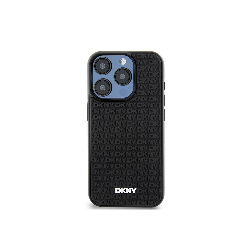 Case DKNY DKHCP15S3DRPWK iPhone 15 / 14 / 13 6.1" black/black hardcase 3D Rubber Repeat Pattern