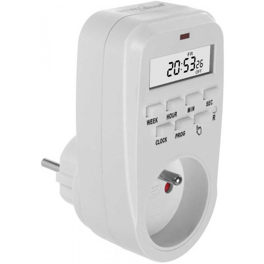 GreenBlue GB362 E Timer Switch - Digital Timer, Max. Load 16A, IP20, European plug