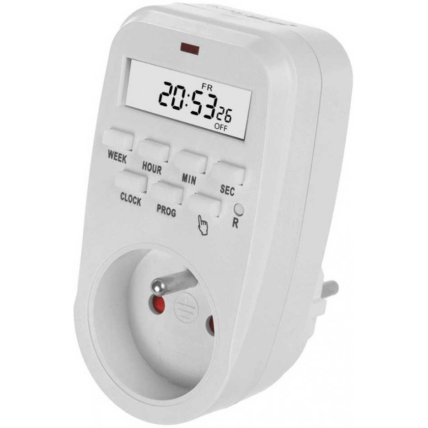 GreenBlue GB362 E Timer Switch - Digital Timer, Max. Load 16A, IP20, European plug – 4
