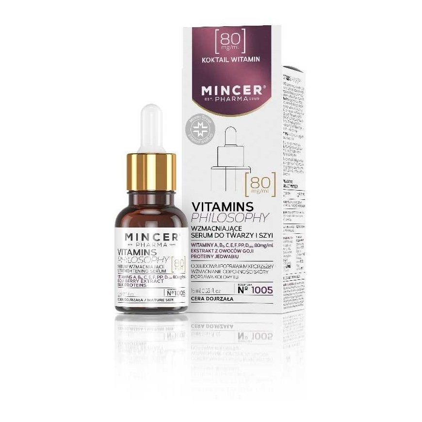 Face serum Mincer Pharma Vitamins Philosophy No. 1005, 15 ml – 2