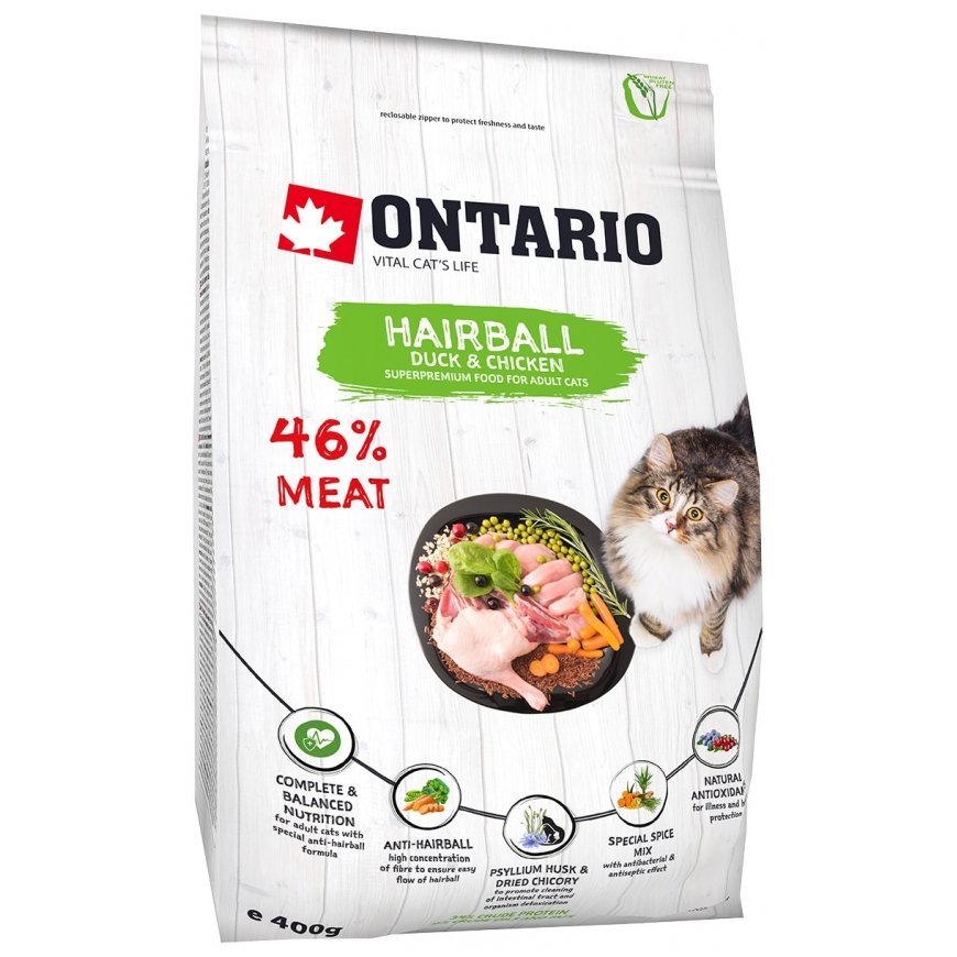 Dry cat food - Ontario Cat Sensitive Derma, 400 gr