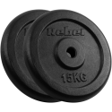 Set of cast iron weights 2x15kg, hole 31mm, classic plate, REBEL ACTIVE Set of cast iron weights 2x15kg, hole 31mm, classic plate, REBEL ACTIVE