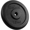Set of cast iron weights 2x15kg, hole 31mm, classic plate, REBEL ACTIVE Set of cast iron weights 2x15kg, hole 31mm, classic plate, REBEL ACTIVE