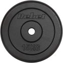 Set of cast iron weights 2x15kg, hole 31mm, classic plate, REBEL ACTIVE Set of cast iron weights 2x15kg, hole 31mm, classic plate, REBEL ACTIVE