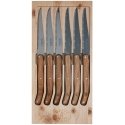 Jean Dubost Laguiole 6 pcs. Knife Set, Oak Wood Jean Dubost Laguiole 6 pcs. Knife Set, Oak Wood