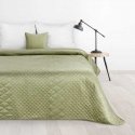 Eurofirany DESIGN 91 LUIZ / 3 Velvet bedspread, quilted by hot pressing with a geometric pattern, 220X240 cm, color: light green Eurofirany DESIGN 91 LUIZ / 3 Velvet bedspread, quilted by hot pressing with a geometric pattern, 220X240 cm, color: light green