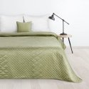 Eurofirany DESIGN 91 LUIZ / 3 Velvet bedspread, quilted by hot pressing with a geometric pattern, 220X240 cm, color: light green Eurofirany DESIGN 91 LUIZ / 3 Velvet bedspread, quilted by hot pressing with a geometric pattern, 220X240 cm, color: light green