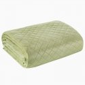 Eurofirany DESIGN 91 LUIZ / 3 Velvet bedspread, quilted by hot pressing with a geometric pattern, 220X240 cm, color: light green Eurofirany DESIGN 91 LUIZ / 3 Velvet bedspread, quilted by hot pressing with a geometric pattern, 220X240 cm, color: light green