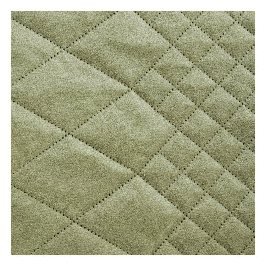 Eurofirany DESIGN 91 LUIZ / 3 Aksominė lovatiesė, dygsniuota karšto spaudimo būdu su geometriniu raštu, 220X240 cm, spalva: švie – 5
