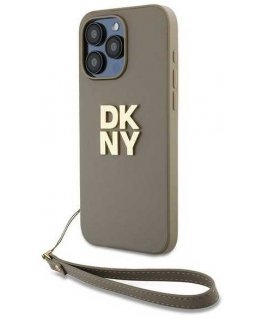 Case DKNY DKHCP15LPBSWSE iPhone 15 Pro 6.1" beige/beige hardcase Wrist Strap Stock Logo