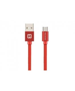 Swissten 71522106 USB-kaabel USB 2.0 0,2 m USB A Micro-USB B Punane