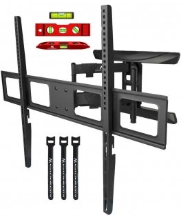 Maclean TV holder, max. VESA 800x600, 43-100", 80kg, horizontal and vertical angle reg. angle, profile 50-500mm, black, MC-423