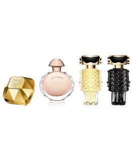 Paco Rabanne Miniature gift set Lady Million eau de parfum 5ml + Olympea parfum 6ml + Fame parfum 4ml + Fame perfume 4ml