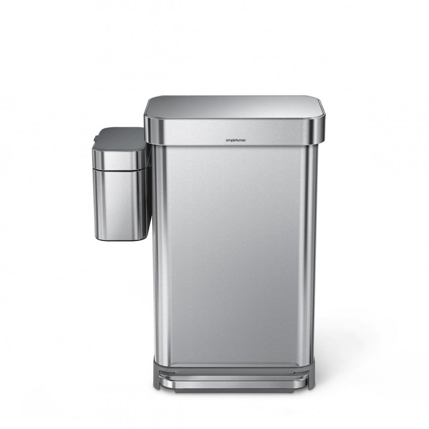simplehuman CW1645 atkritumu tvertne 4 L Taisnleņķa Nerūsējošs tērauds – 5