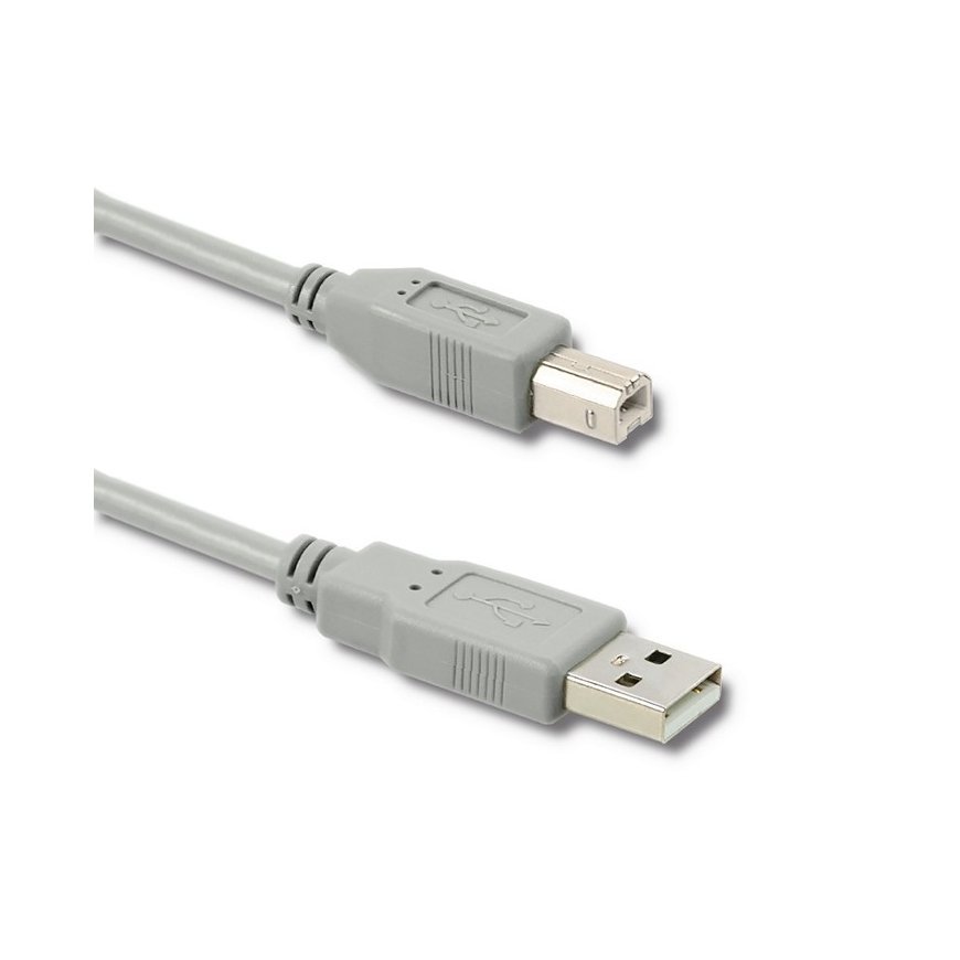 Qoltec 50395 USB кабель USB 2.0 1 m USB A USB B Серый
