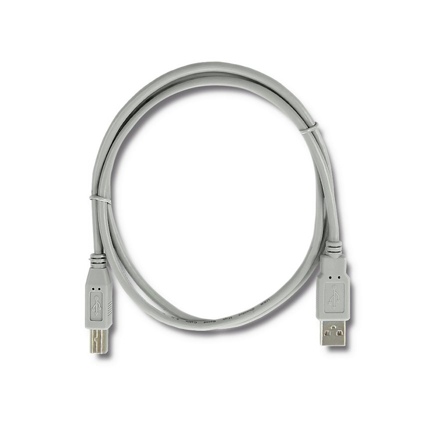 Qoltec 50395 USB kabelis USB 2.0 1 m USB A USB B Pelēks – 2