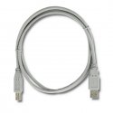Qoltec 50395 USB-kaapeli USB 2.0 1 m USB A USB B Harmaa