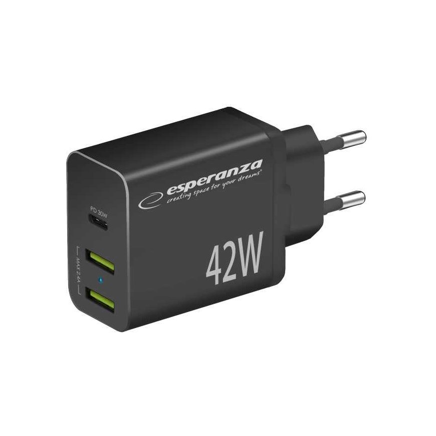 Esperanza EZC106K Esperanza charger connected to