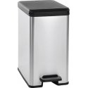 Curver Slim Bin 20L Square Plastic Black, Silver Curver Slim Bin 20L Square Plastic Black, Silver