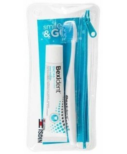 Isdin Bexident Gums Travel Kit Pasta, 25 ml + Dantų šepetėlis