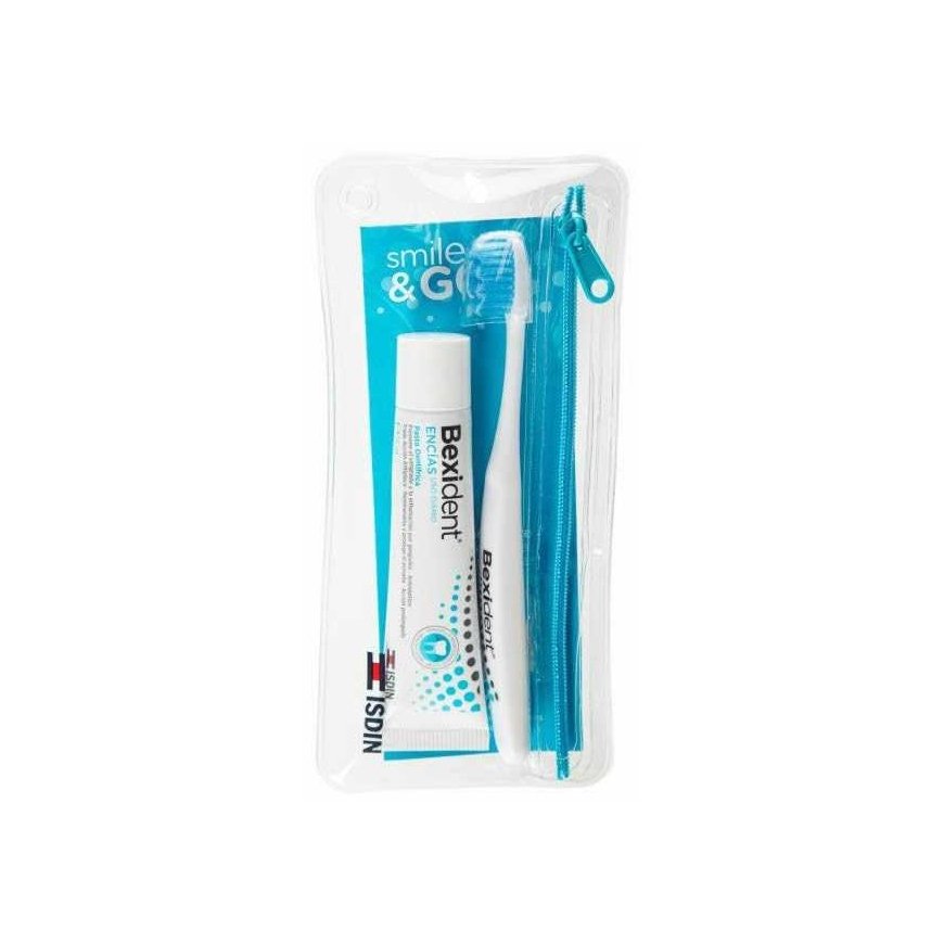 Isdin Bexident Gums Travel Kit Pasta, 25 ml + Dantų šepetėlis