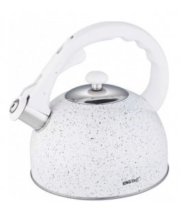 Tējkanna, tradicionālā, tērauda, baltā marmora, 2,6l Kinghoff.