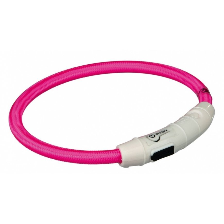 TRIXIE 12708 ошейник для собаки/кошки Розовый Нейлон, Термопластичный полиуретан (ТПУ) L-XL Собака