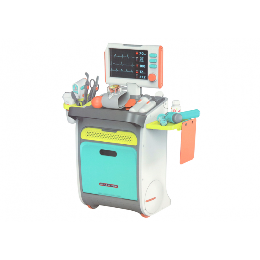 Lean Toys Little Doctor Set Medicininis vežimėlis Rentgeno EKG priedai – 3