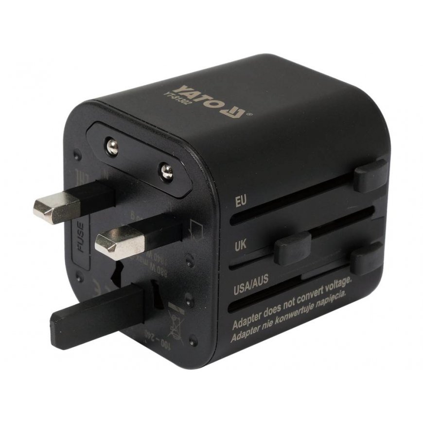 Yato YT-81302 maitinimo kištukų adapteris Universalus Juoda – 4