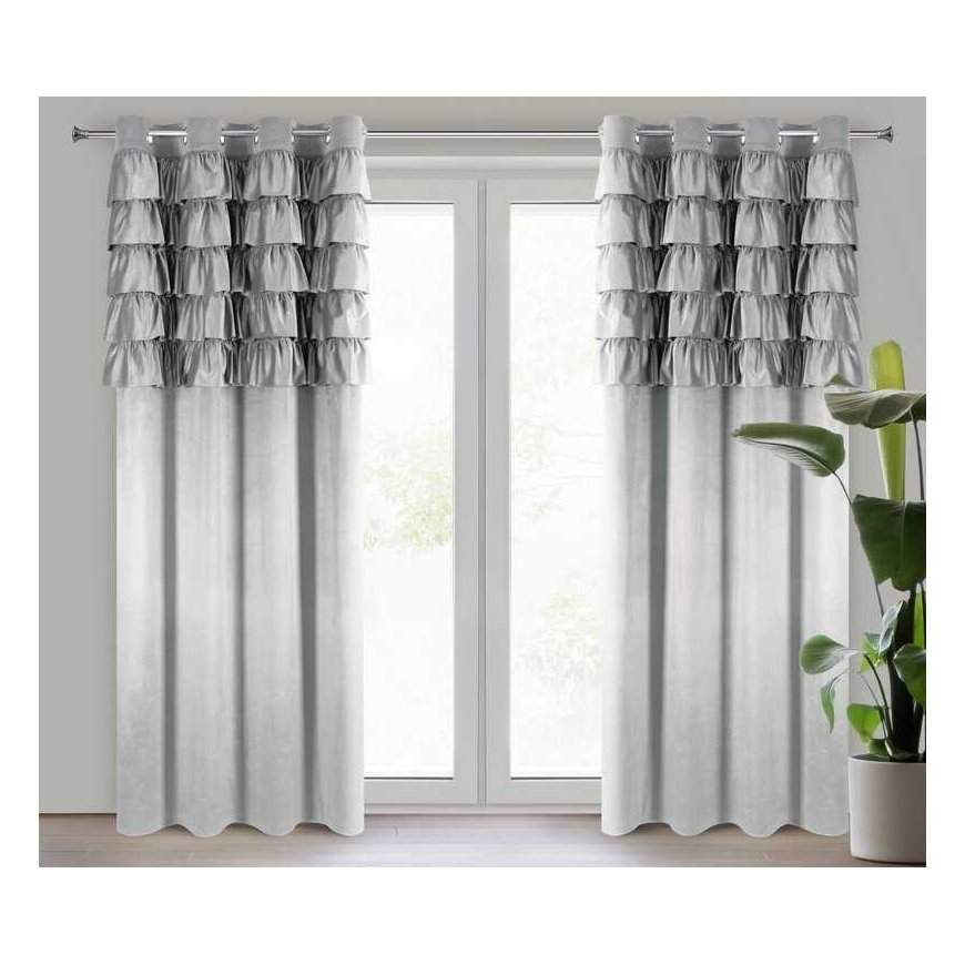 Euro curtains ZAS/AURA/SREB 140X250 TRANSFER