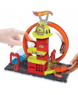 Hot Wheels City Super Loop Fire Station