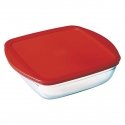 Heat-resistant container with plastic lid C'N'S 25 x 22 x 7 cm OCUISINE