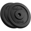 Set of cast iron weights 2x10kg, hole 31mm, classic plate, REBEL ACTIVE