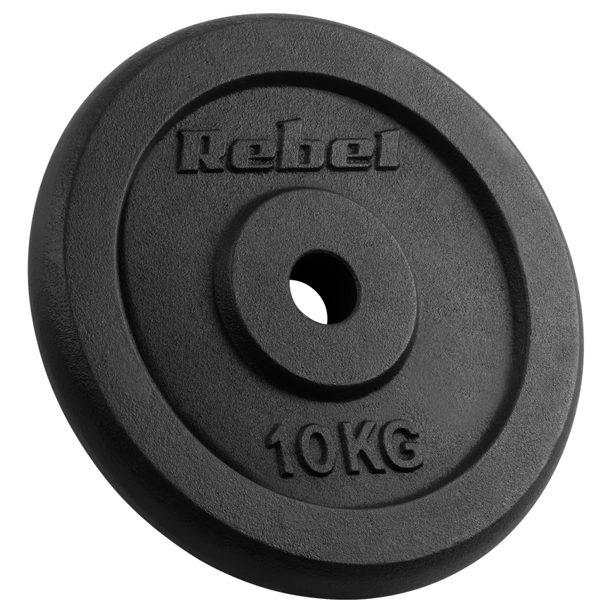 Ketaus svarelių rinkinys 2x10kg, skylė 31mm, klasikinė plokštė, REBEL ACTIVE – 2