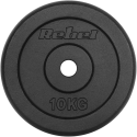 Set of cast iron weights 2x10kg, hole 31mm, classic plate, REBEL ACTIVE